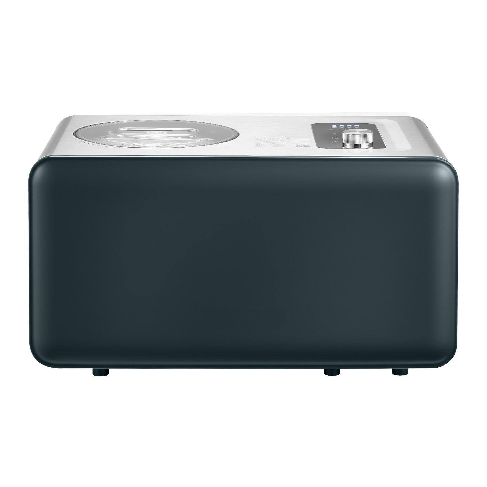 Alt View 8. Glintex - Automatic Ice Cream Maker with Built-in Compressor, 1.5Qt Gelato & Sorbet Machine, 3 Modes Home Electric Maker - Silver.