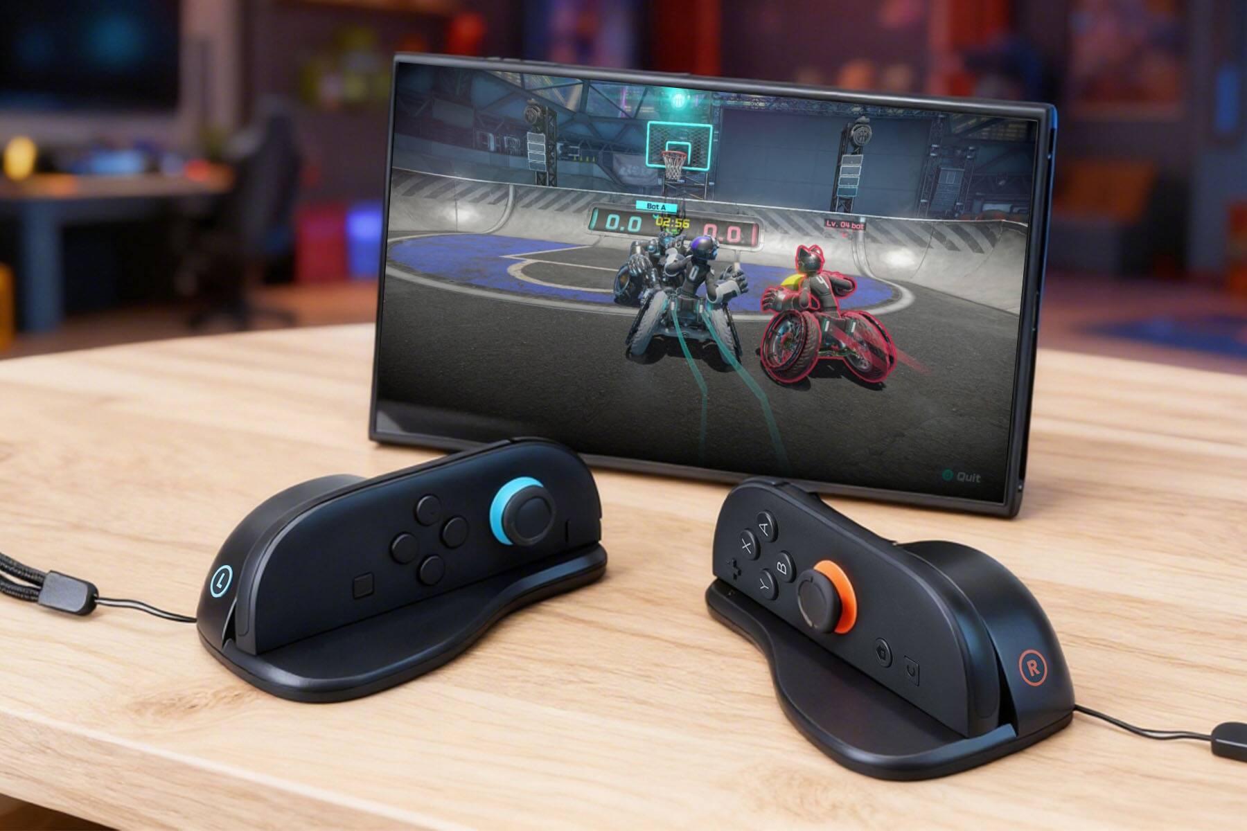 Sure, here is the corrected and grouped text from the image:

**Top Left:**
- H BOT A

**Top Center:**
- 0.0 02:56 0.0

**Top Right:**
- SF LV ORSA ON DO

**Bottom Center:**
- Quit

**Bottom Left:**
- L A

**Bottom Right:**
- R