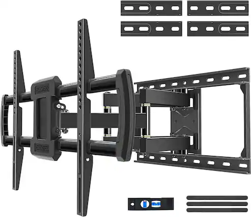 Front. FINEAK - Full Motion TV Wall Mount for Most 42-84 inch TVs,Max VESA 600x400mm - Black.