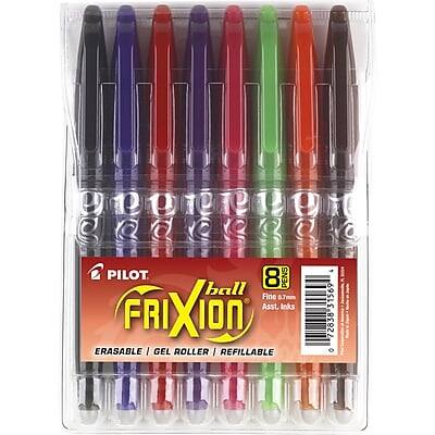 Pilot - FriXion Ball Erasable Gel Pens, Fine Point, 8/Pack - Assorted Ink