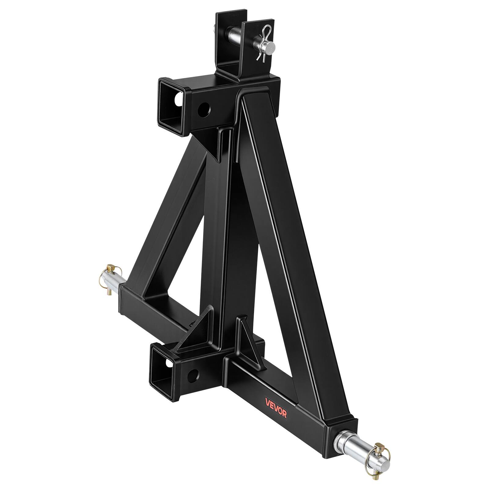 Alt View 5. VEVOR - 3 Point Trailer Hitch with 2" Receiver, 3 Pt Quick Hitch Attachment, Tractor Tow Drawbar Adapter - Black.
