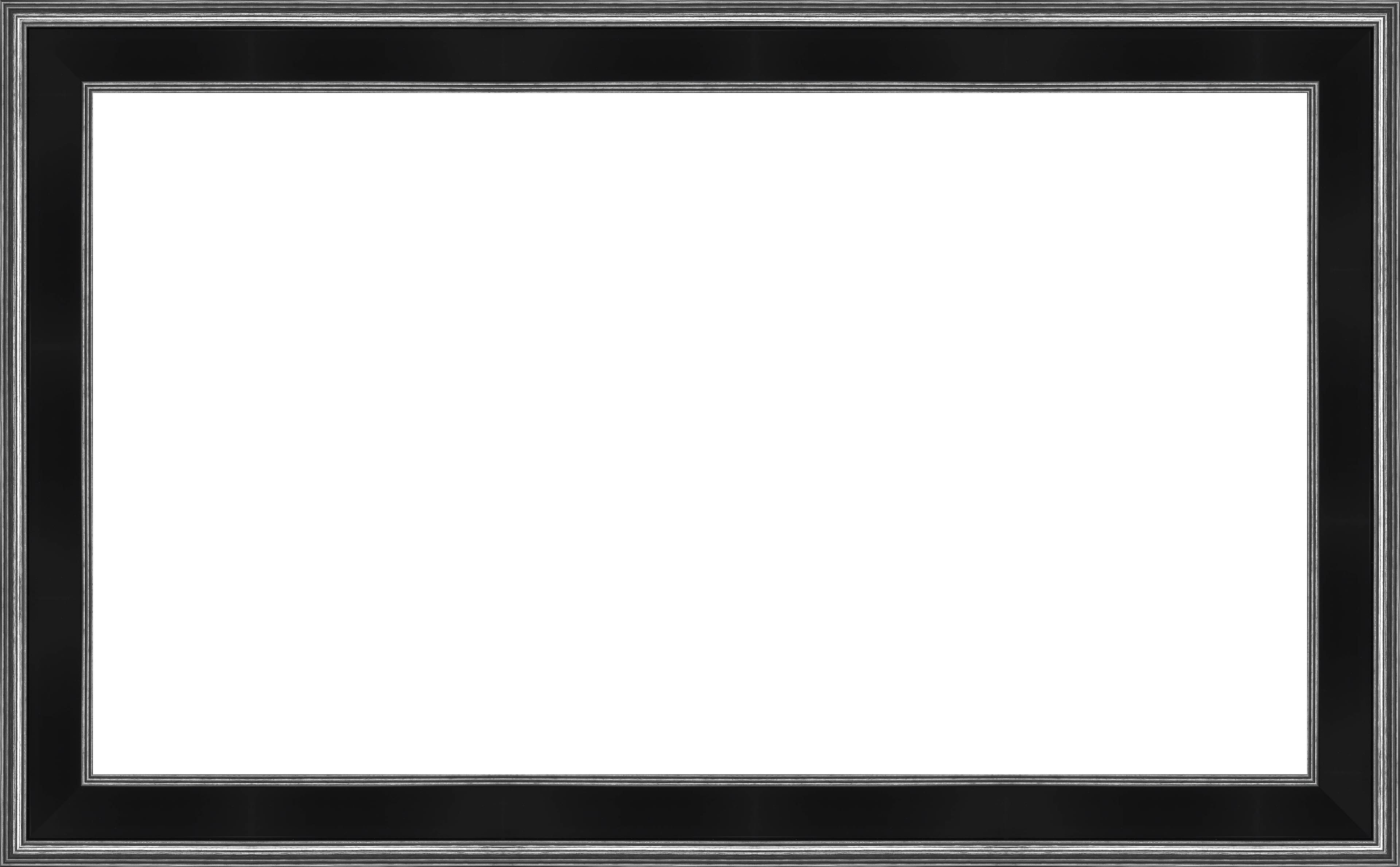 Alt View 15. Deco TV Frames - Premiere Bezel for Samsung the Frame TV - 32" - Antique Silver & Black.