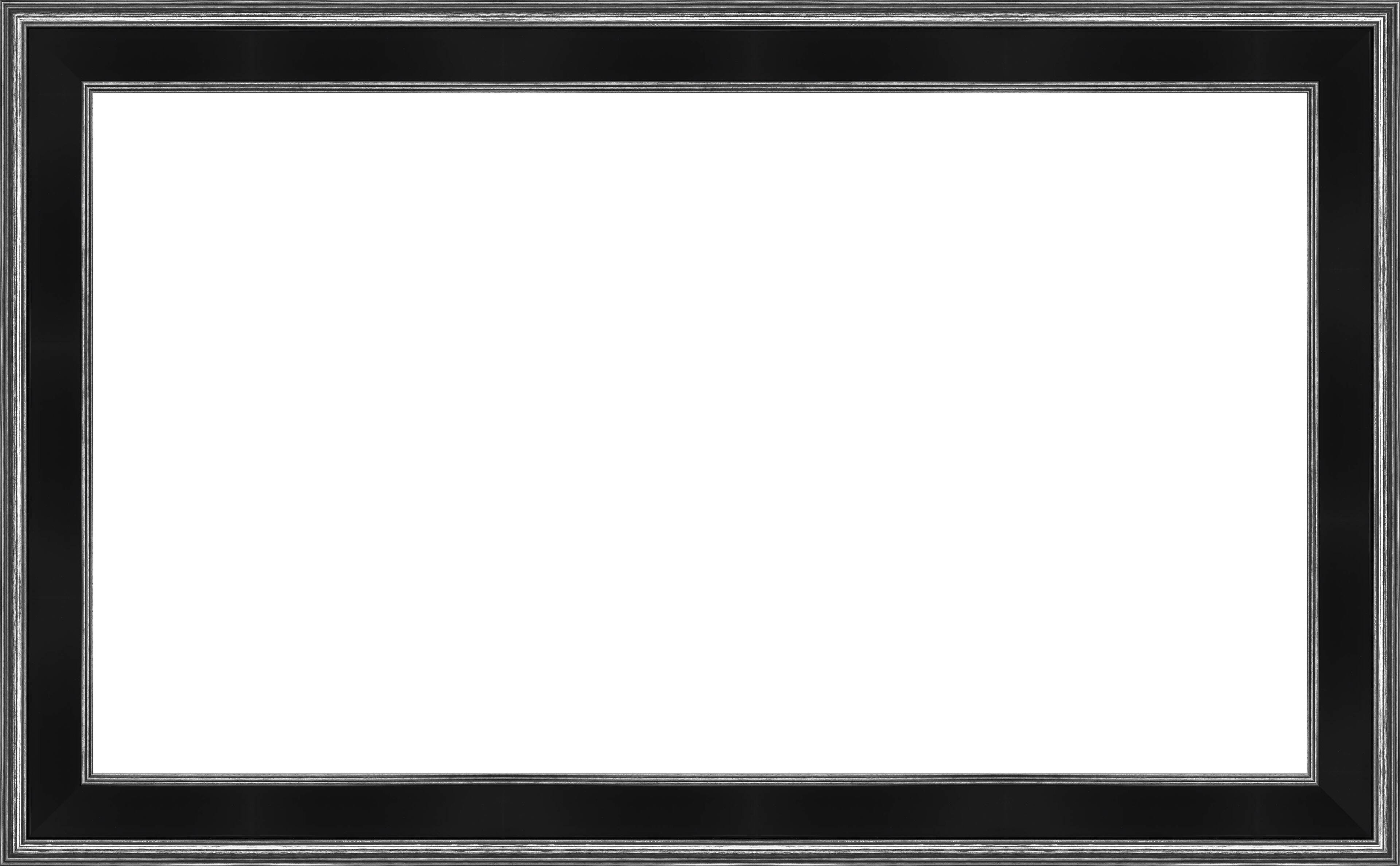 Alt View 15. Deco TV Frames - Premiere Bezel for Samsung the Frame TV - 75" - Antique Silver & Black.