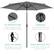 - **UV PROTECTION**
Fabric shade is UPF50 certified to diffuse sunlight
- **DURABLE**
Rust-resistant steel pole prevents wear over time
- **BUILT-IN CRANK**
Pulley-assisted crank opens and closes the umbrella
- **PUSH-BUTTON TILT**
Freely adjust the angle with a locking tilt joint