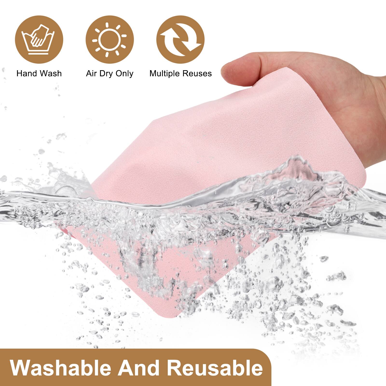 Hand Wash Air Dry Only Multiple Reuses Washable And Reusable