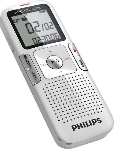 Angle Standard. Philips - Voice Tracer Digital Voice Recorder.