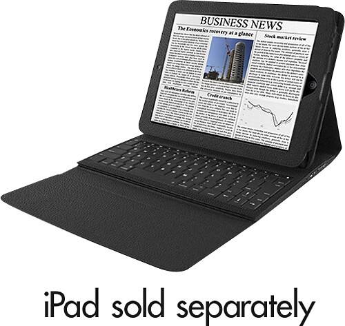 Angle Standard. Hipstreet - 3-in-1 Portfolio Case for Select Apple® iPad® Models - Black.