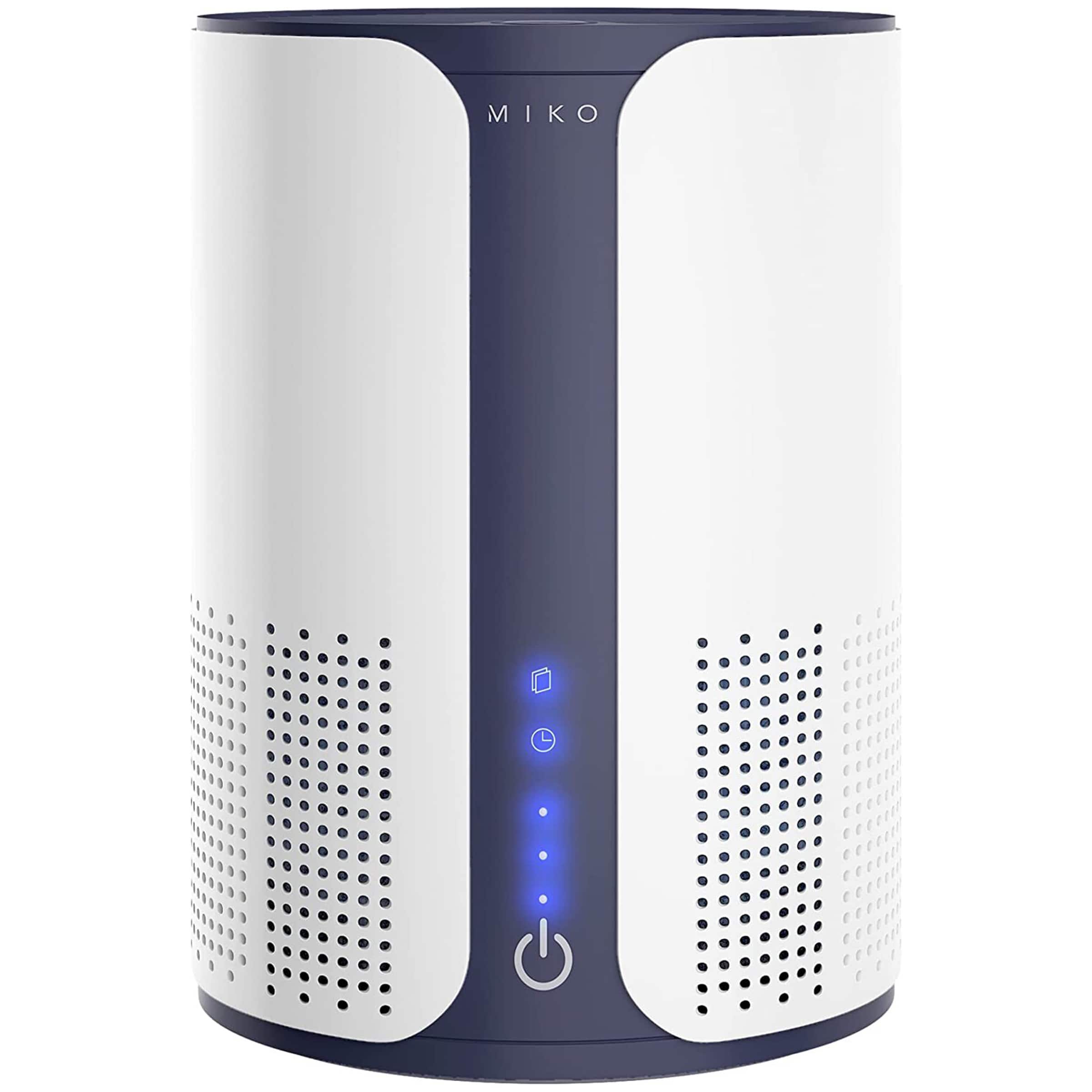 Front. Miko - Miko Home True HEPA Air Purifier with Essential Oil Diffuser – 925 sq. ft - White.