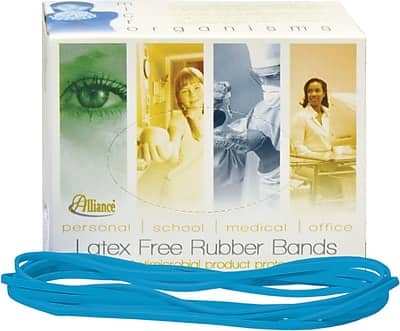 "Alliance Rubber - Multi-Purpose #117B Rubber Bands, 7"" x .125"", Non-Latex, 63/Pack (42179) - Cyan Blue" price history on PriceWatchPro