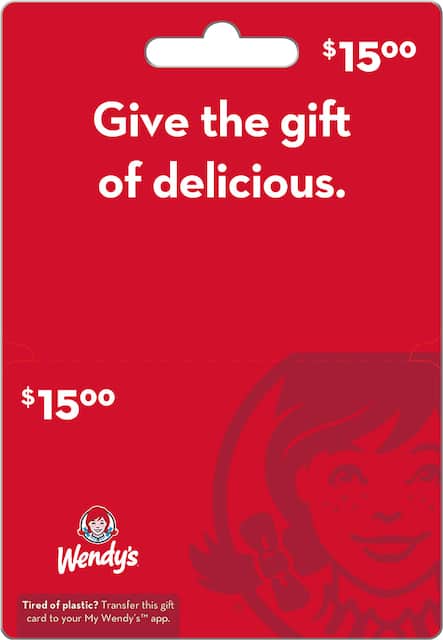 Wendy s 15 Gift Card WENDYS 15 Best Buy
