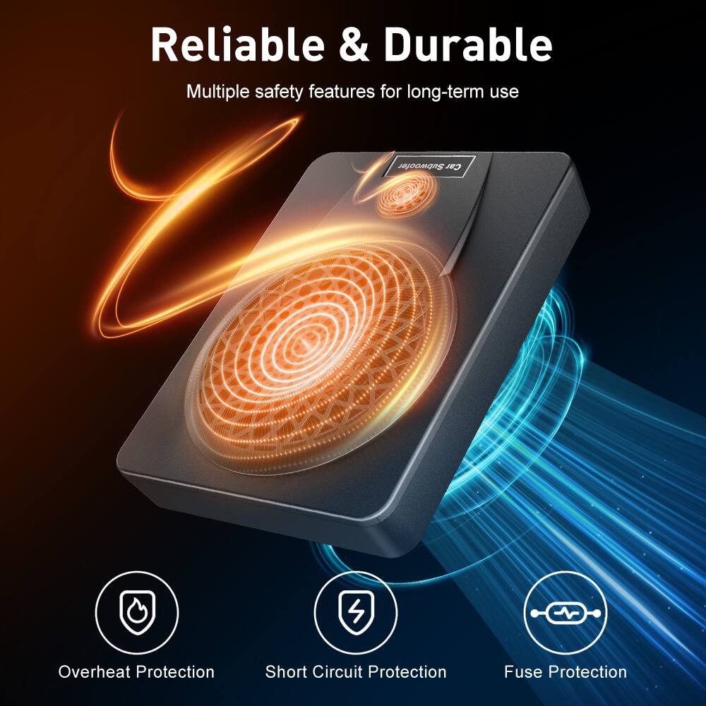 Reliable & Durable  
Multiple safety features for long-term use  

- Overheat Protection  
- Short Circuit Protection  
- Fuse Protection