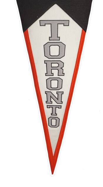 Alt View 3. Winning Streak Sports - Oversized Toronto Basketball Raptors Classic NBA Wool Pennant 40x17 inches - Multi.