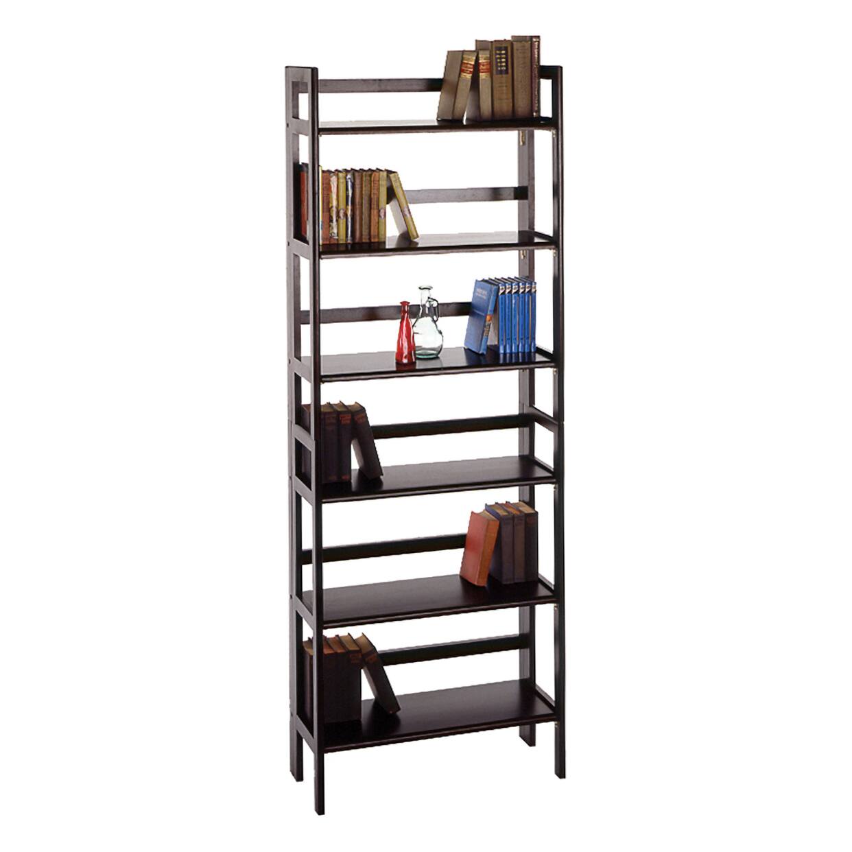 Alt View 1. Winsome Wood - Terry 3-Tier Foldable Shelf, Stackable - Black.