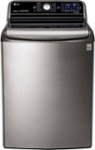 Front Zoom. LG - 5.7 Cu. Ft. 14-Cycle High-Efficiency Top-Loading Washer with Steam - Graphite Steel.