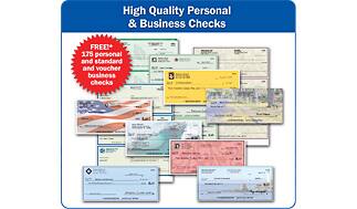 High Quality Personal & Business Checks

FREE* 175 personal and standard and voucher business checks