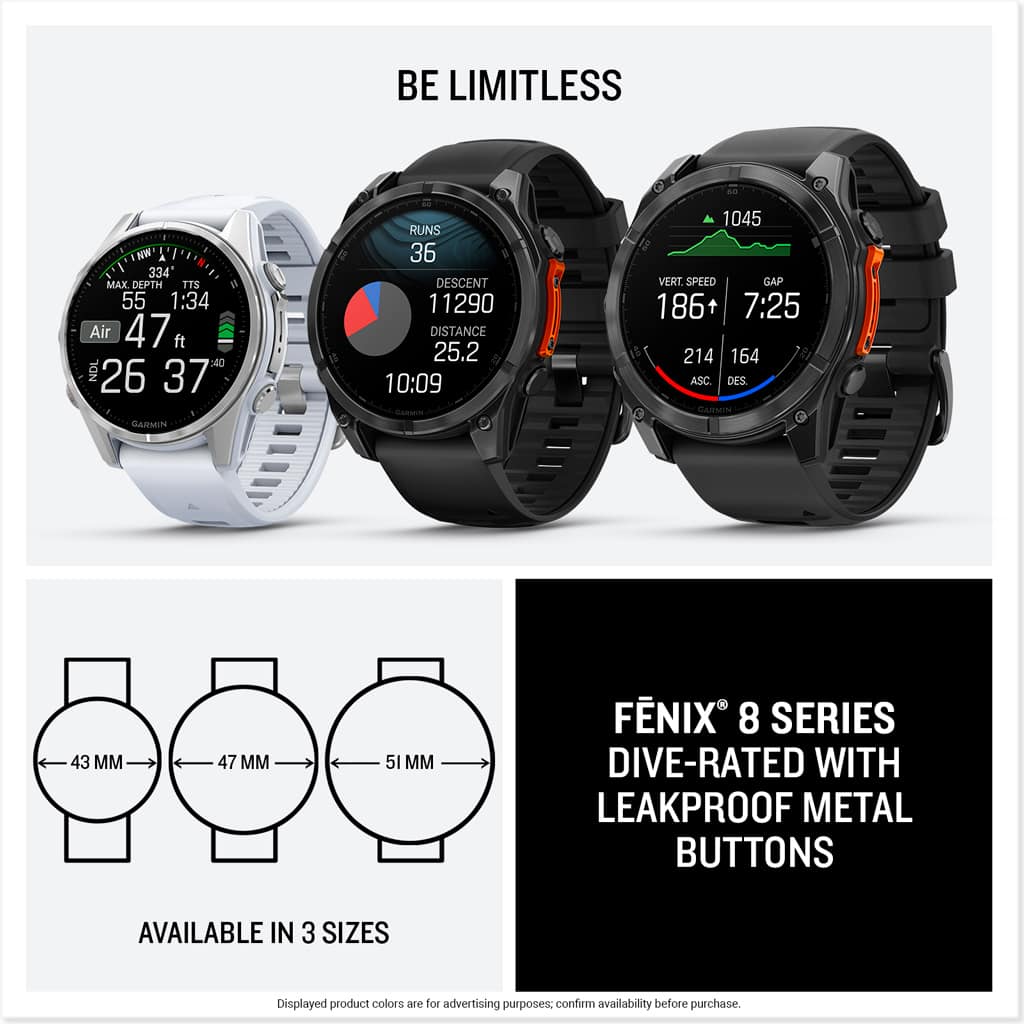 Garmin fēnix 8 AMOLED GPS Smartwatch 47 mm Fiber reinforced Garmin fēnix 8 AMOLED GPS Smartwatch 47 mm Fiber reinforced