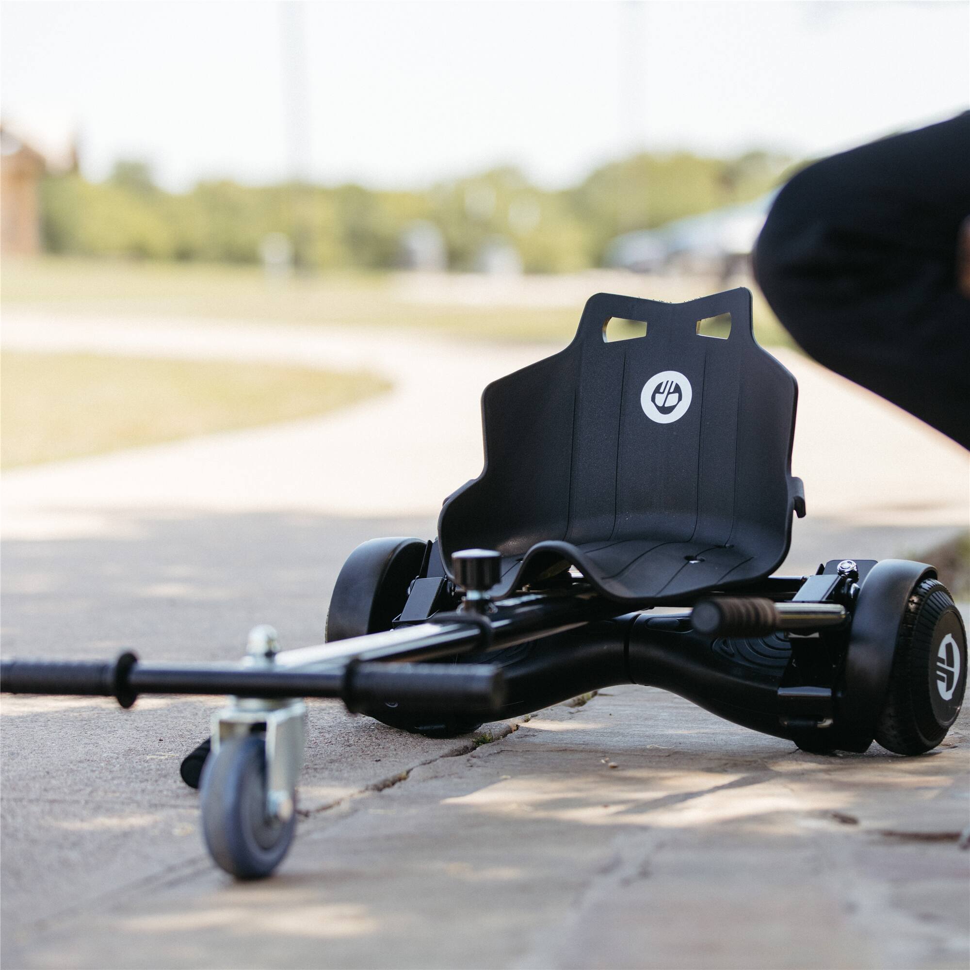 Alt View 6. GoTrax - Hoverboard and Hoverkart Combo, Kids Ages 8+, Unisex - Black.