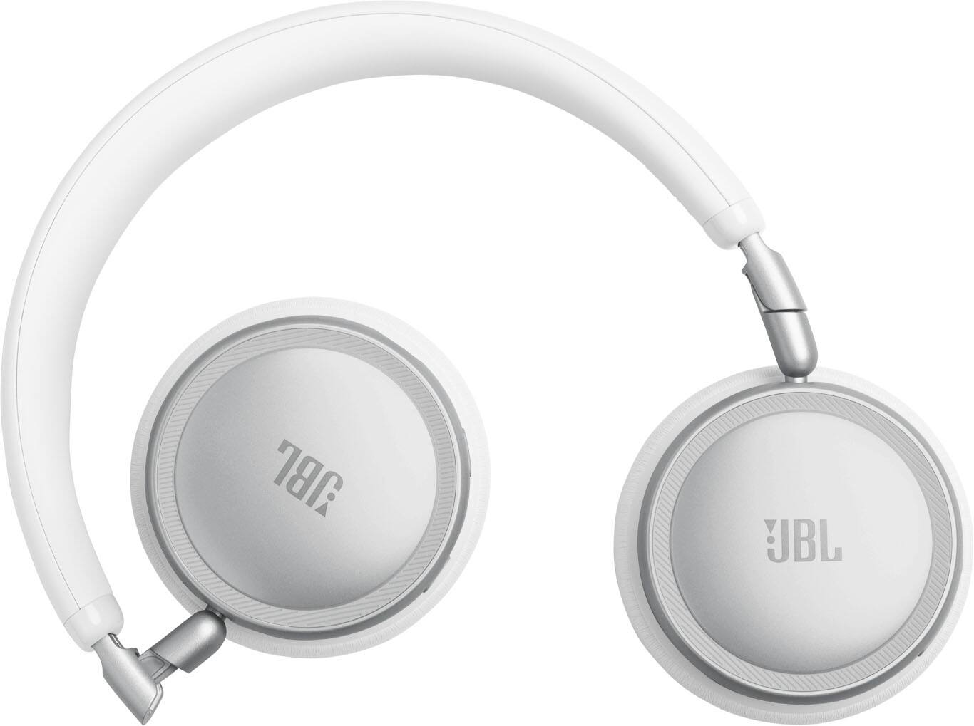 Left. JBL - Live 680NC - Bluetooth on-ear Noise Cancelling headphones - 2026 - White.
