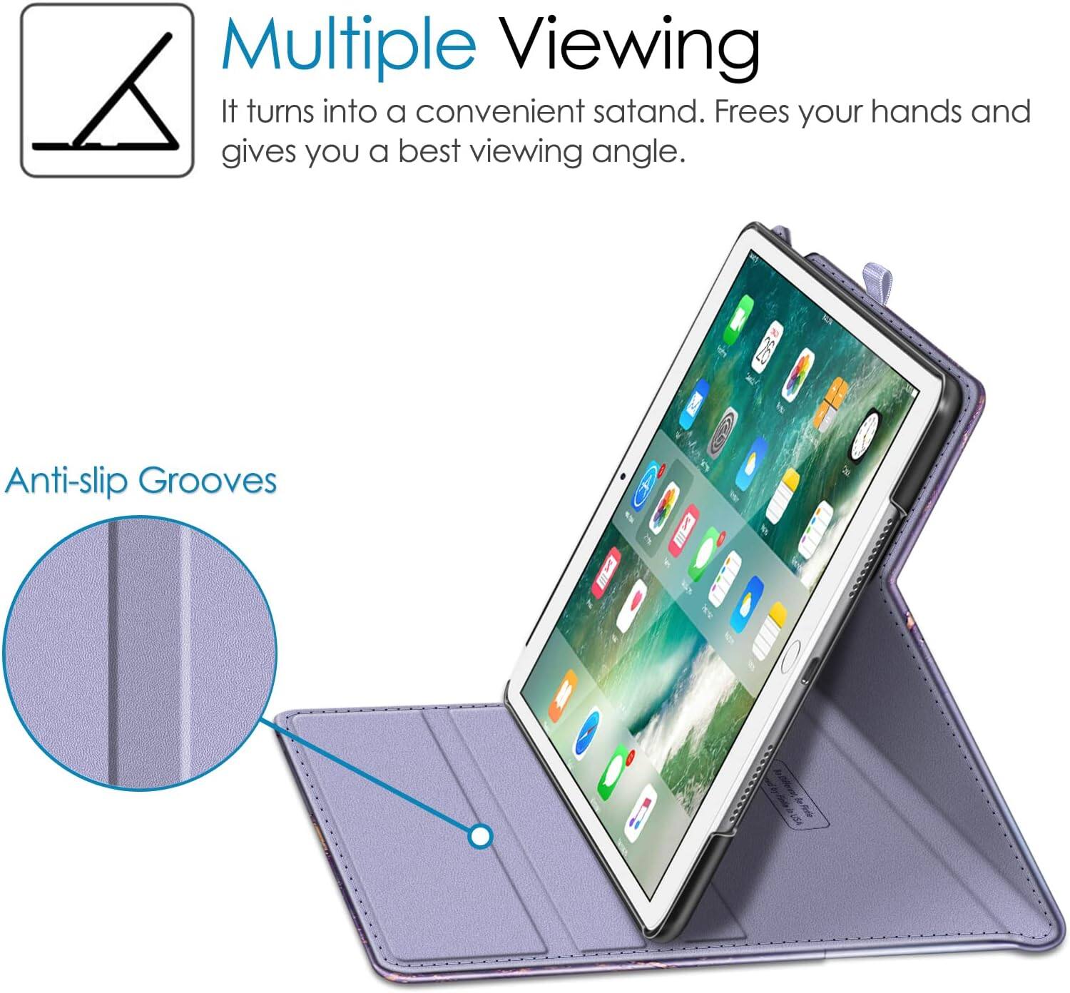 Multiple Viewing  
It turns into a convenient stand. Frees your hands and gives you a best viewing angle.

26  
Anti-slip Grooves