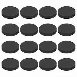 Unique Bargains - 16pcs Single Sided Speaker Isolation Feet Pads, 25x5mm Non Slip Foam Shock Absorption Pad for Amplifier - Black