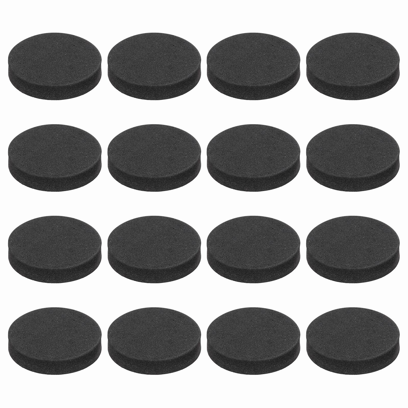 Front. Unique Bargains - 16pcs Single Sided Speaker Isolation Feet Pads, 25x5mm Non Slip Foam Shock Absorption Pad for Amplifier - Black.