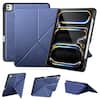 Front. DTTO - Case for iPad Pro 13 Inch Case (M5/M4) 2025/2024, Origami Case with Multi fold, Pencil Holder, Support Auto Wake/Sleep - Dark blue.