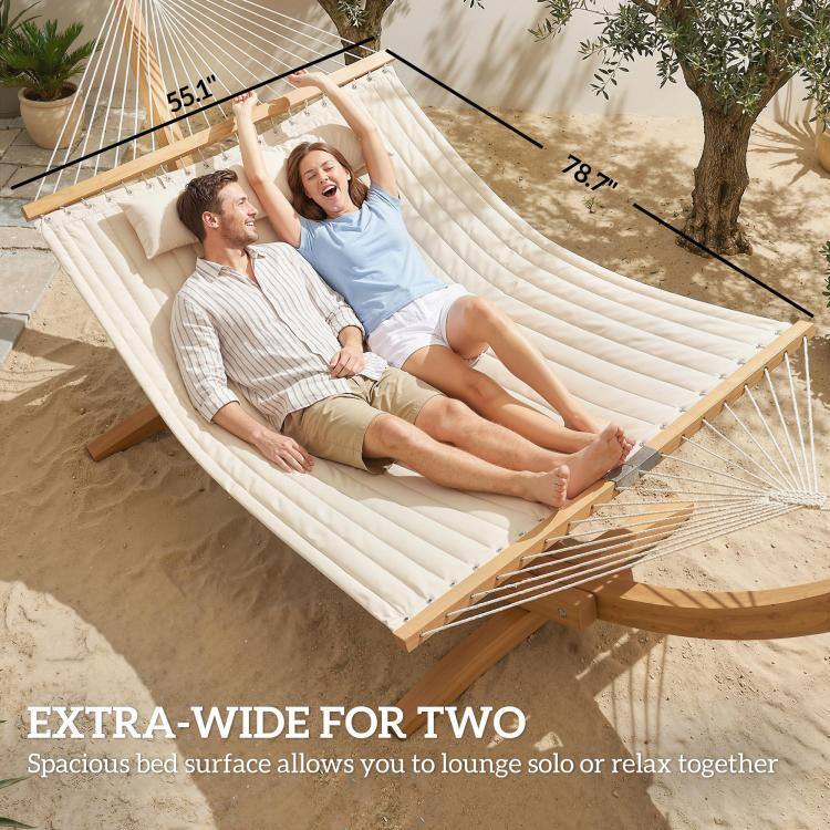 55.1"  
78.7"  
EXTRA-WIDE FOR TWO  
Spacious bed surface allows you to lounge solo or relax together