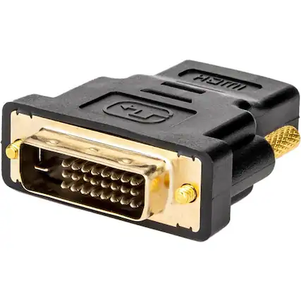 Front. Rocstor - Rocstor Premium HDMI to DVI-D Video Cable Adapter - F/M - 1 x HDMI Female Digital Audio/Video - 1 x DVI-D Male Digital - Black.