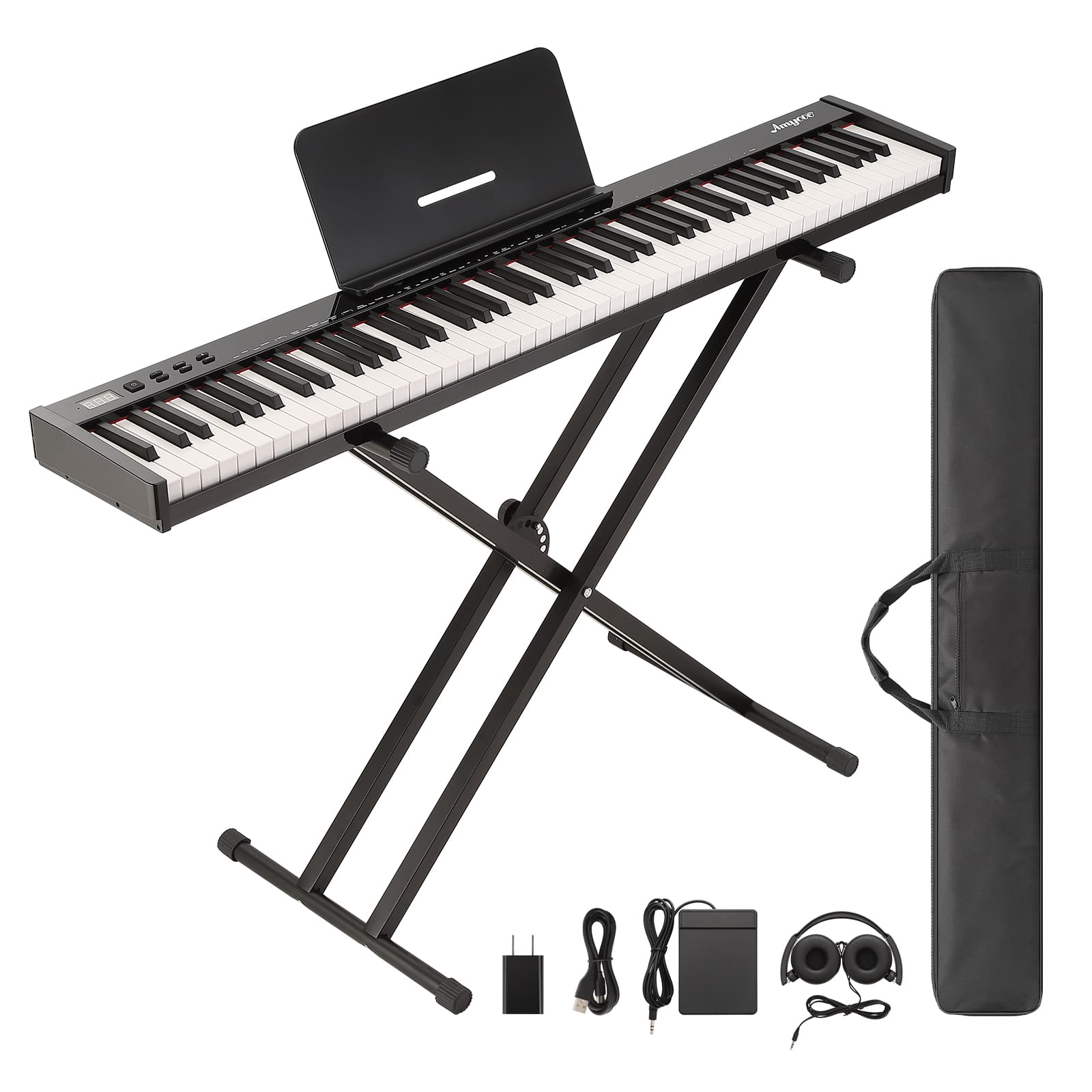 GARVEE - 88 Key Piano Keyboard, Electric Piano Keyboard with Weighted Keys & Magnetic Keys, Portable Digital Piano