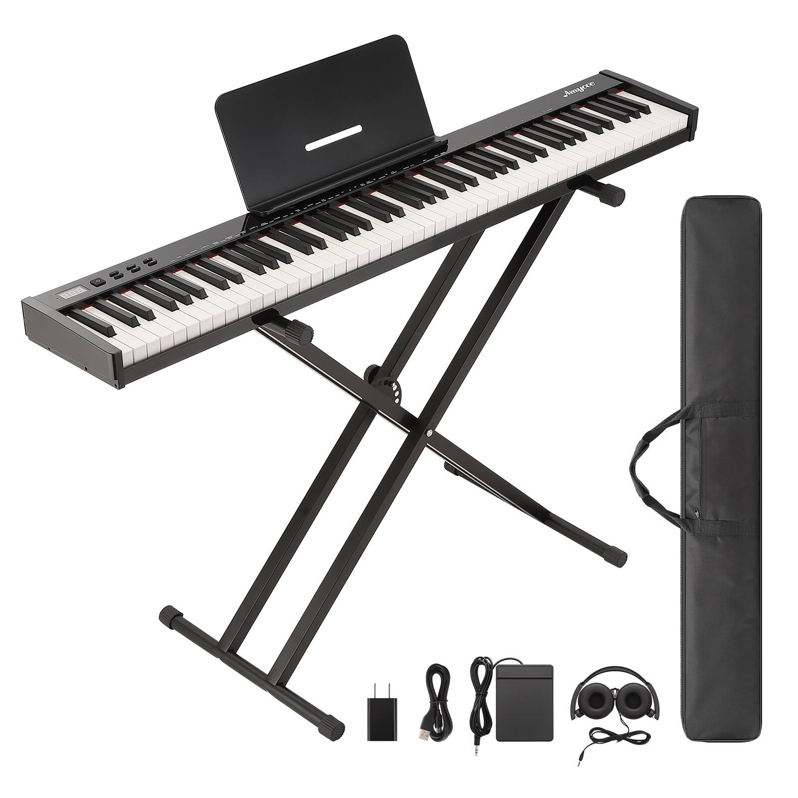 GARVEE - 88 Key Piano Keyboard, Electric Piano Keyboard with Weighted Keys & Magnetic Keys, Portable Digital Piano