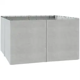 Outsunny - x 13.1' Gazebo Sidewall Set with Hooks/C-Rings - Light Gray