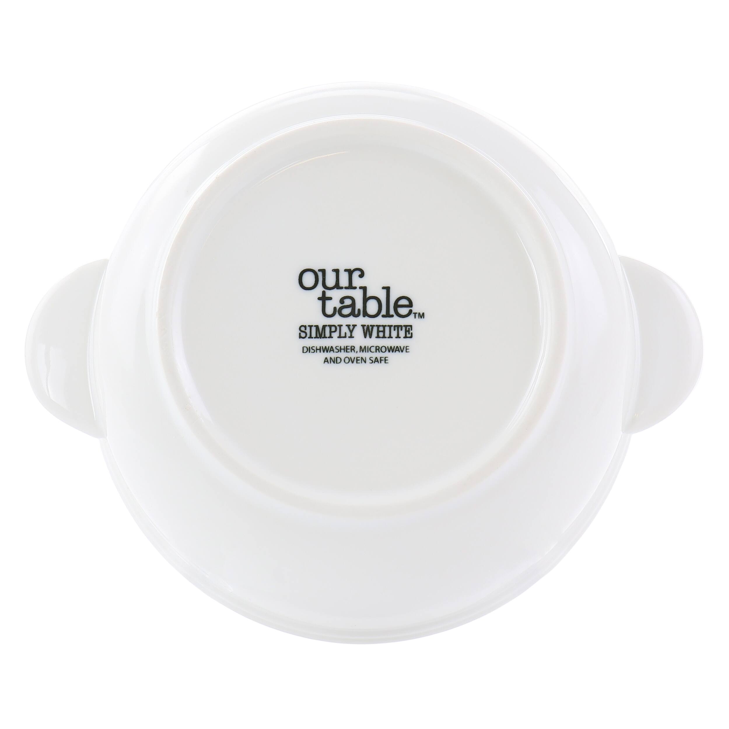 Our Table TM Simply White Dishwasher, Microwave and Oven Safe