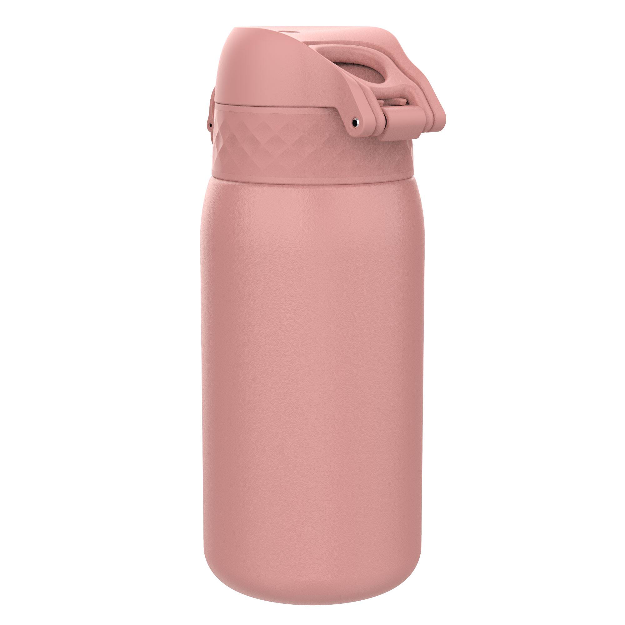 Left. Ion8 - ION8 Single Walled Stainless Steel Water Bottle - 13oz - Ash Rose.