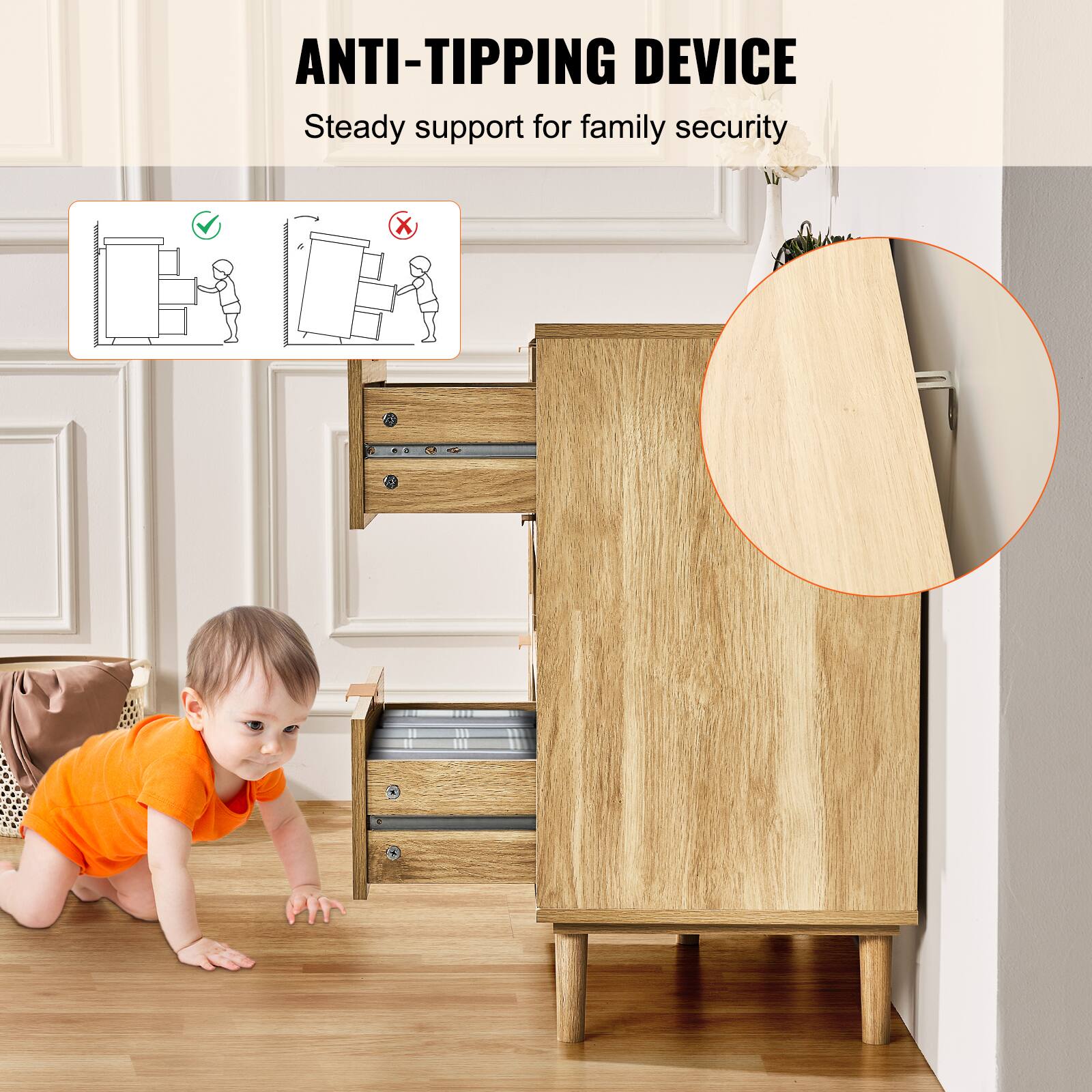 ANTI-TIPPING DEVICE  
Steady support for family security