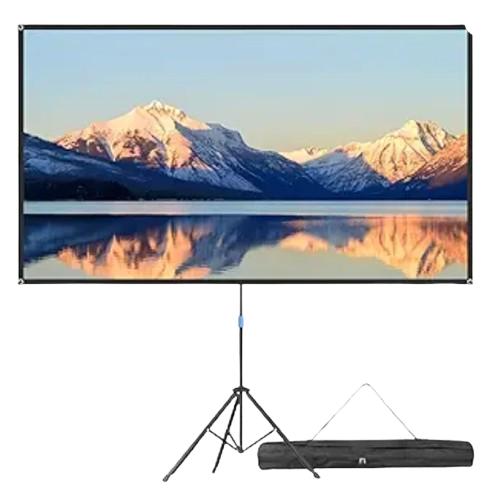 Home Collection - 80 Inch Portable Projector Screen with Stand Outdoor Indoor, 1.2 Gain Fiberglass