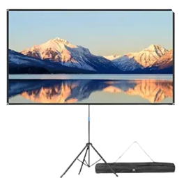 Home Collection - 80 Inch Portable Projector Screen with Stand Outdoor Indoor, 1.2 Gain Fiberglass