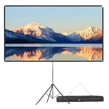 Front. Home Collection - 80 Inch Portable Projector Screen with Stand Outdoor Indoor, 1.2 Gain Fiberglass.