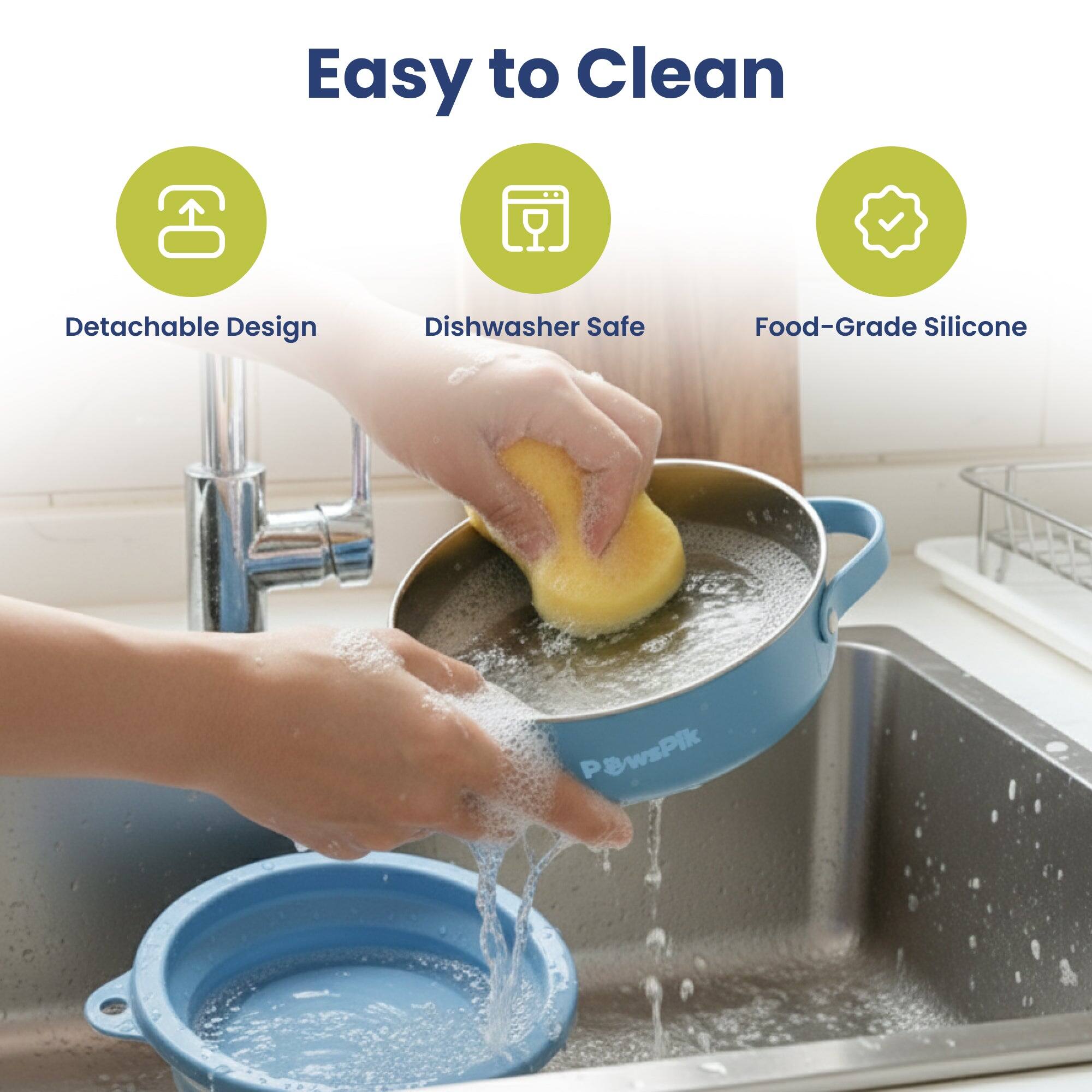 Easy to Clean  
- Detachable Design  
- Dishwasher Safe  
- Food-Grade Silicone  
- PawsPik