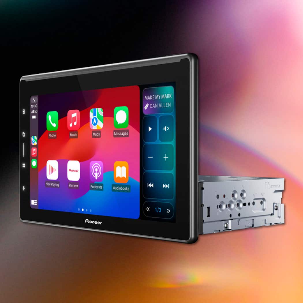 The text on the image reads:
10:30
5G Make My Mark Dan Allen Phone Music Maps Messages x I + Pioneer Now Playing Pioneer Podcasts Audiobooks K N NT emx XME NT 1/3 Pioneer
The text is grouped as follows:
10:30
5G Make My Mark Dan Allen Phone Music Maps Messages x I + Pioneer Now Playing Pioneer Podcasts Audiobooks K N NT emx XME NT 1/3 Pioneer