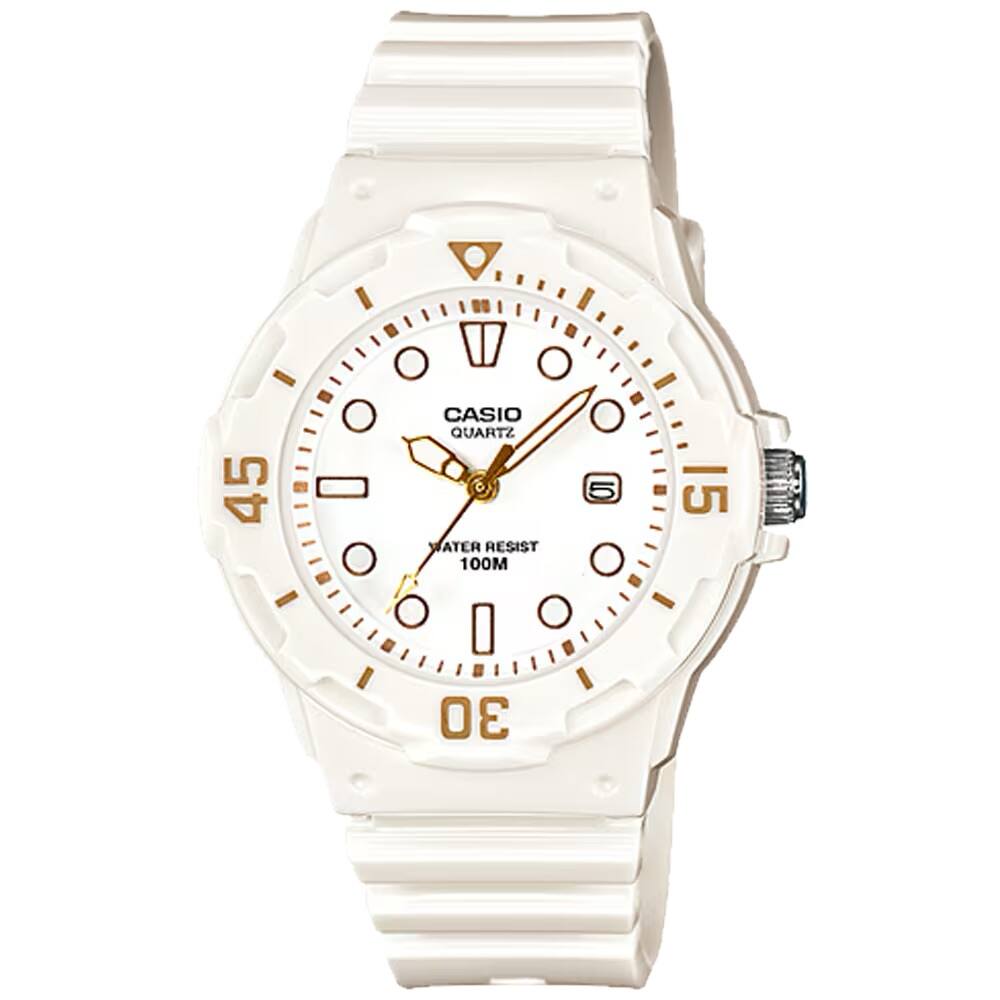 Casio - Women's Water-Resistant Analog Watch with Dial - LRW-200H-7E2V - White