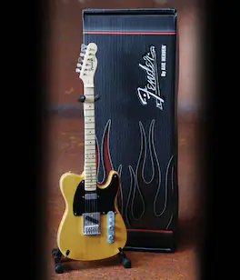 Axe Heaven - Fender Telecaster Butterscotch Blonde Mini Guitar Replica Collectible Display Model