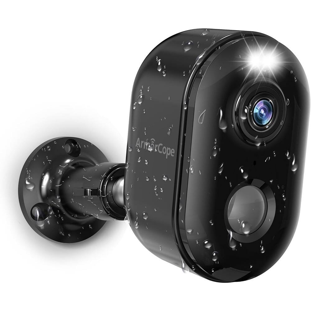 ACJPR - 2K Wireless Outdoor Security Camera – Battery Powered, AI Motion, Spotlight Night Vision