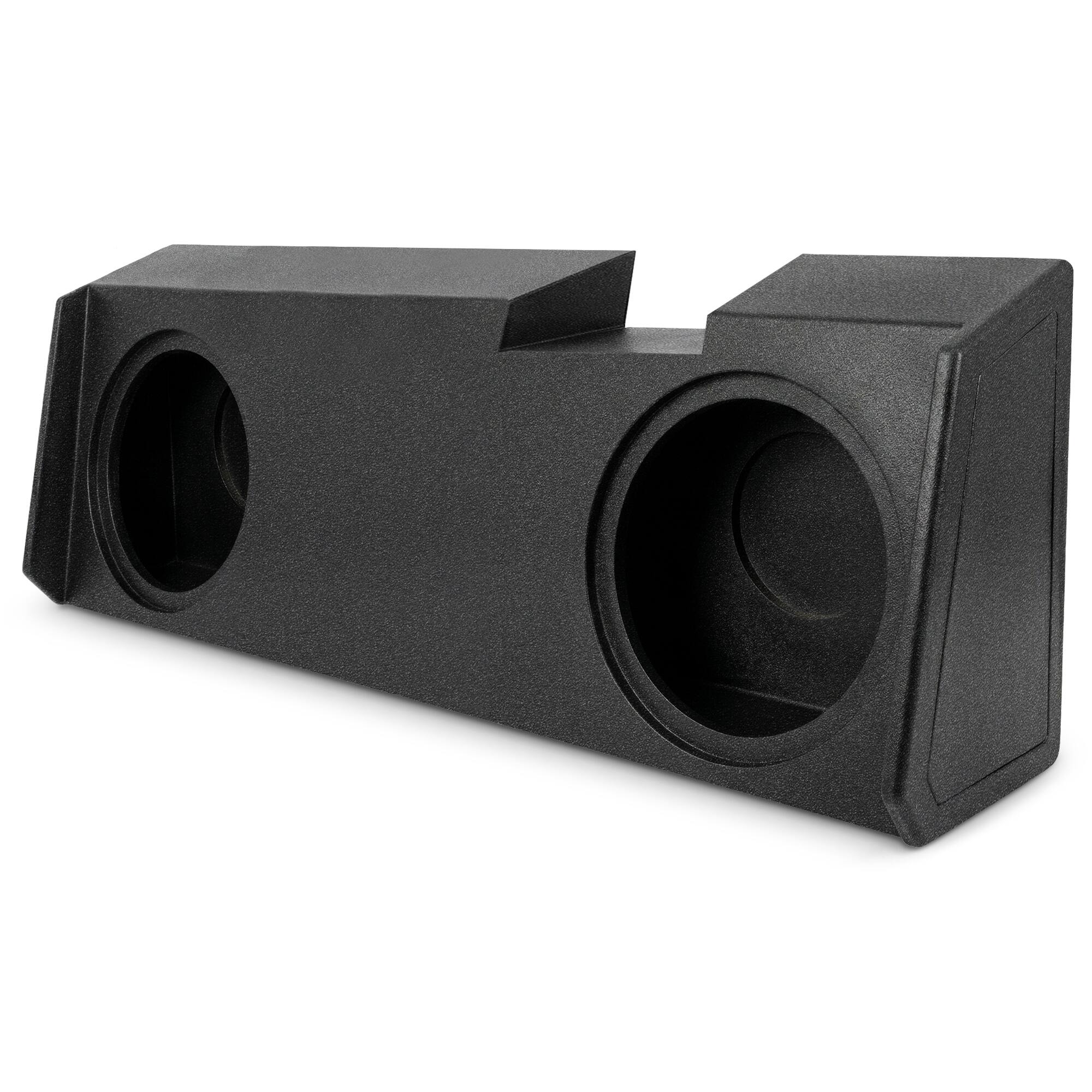 QPower - Dual 10" Sub Box - Chevy Silverado & GMC Sierra Crew & Double Cab 19-26 - Black
