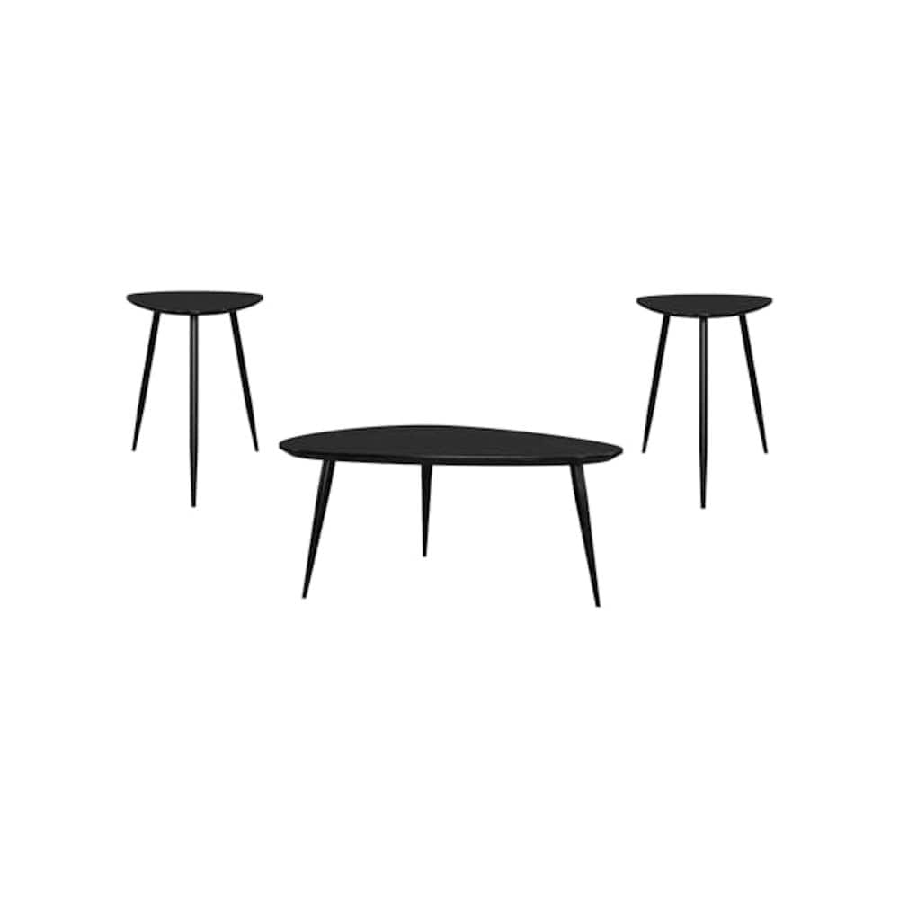 Coaster Co. of America - Odessa 3-piece Triangular Coffee and End Table Set - Black