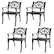 Front. Costway - 4 PCS Cast Aluminum Patio Chairs Set of 4 Outdoor Dining with Armrests & Curved Seats - Bronze.