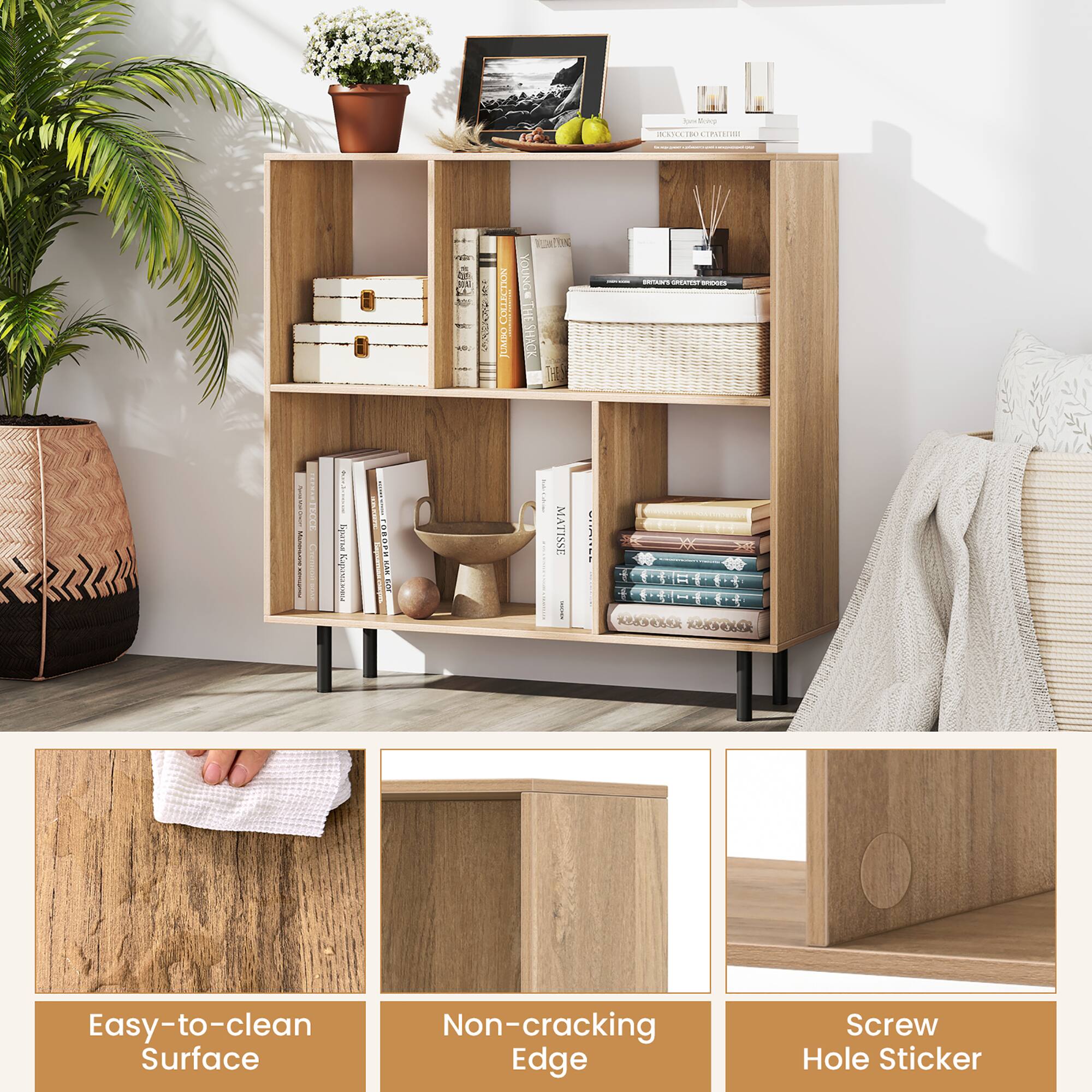 Easy-to-clean Surface
Non-cracking Edge
Screw Hole Sticker