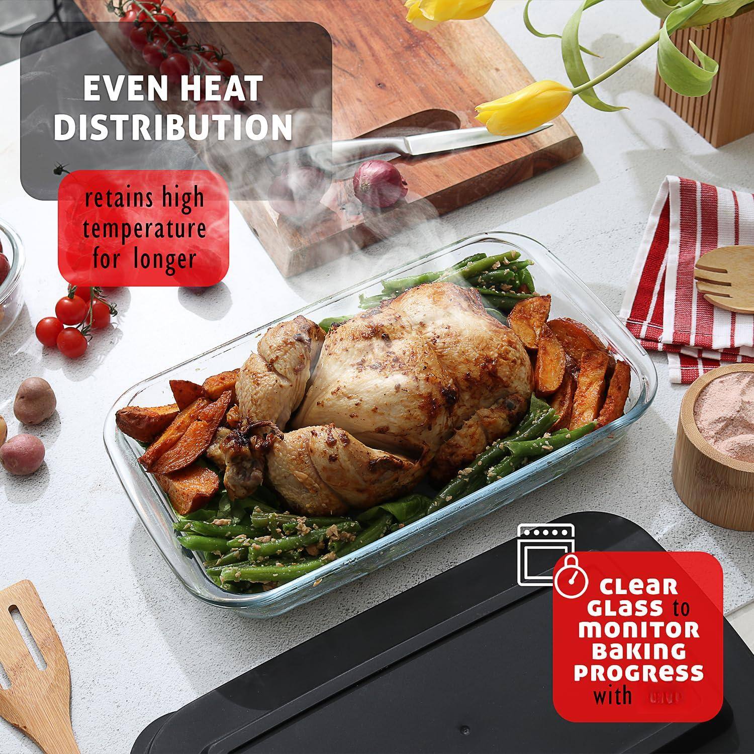 EVEN HEAT DISTRIBUTION  
retains high temperature for longer  

CLEAR GLASS to MONITOR BAKING PROGRESS with U00