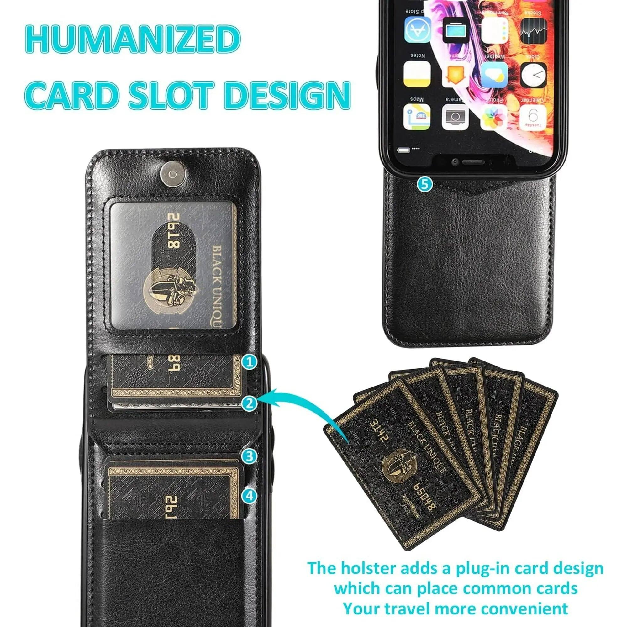HUMANIZED CARD SLOT DESIGN

Store 0 Notes Maps

the

S Kepsions
....
SPT8 89 LdS

BLACK UNION
1 2 3 4
5 STLE BLACK BLACK UNIQUE 65048
BLACK LIKE
BLACK
BLACK

The holster adds a plug-in card design which can place common cards Your travel more convenient