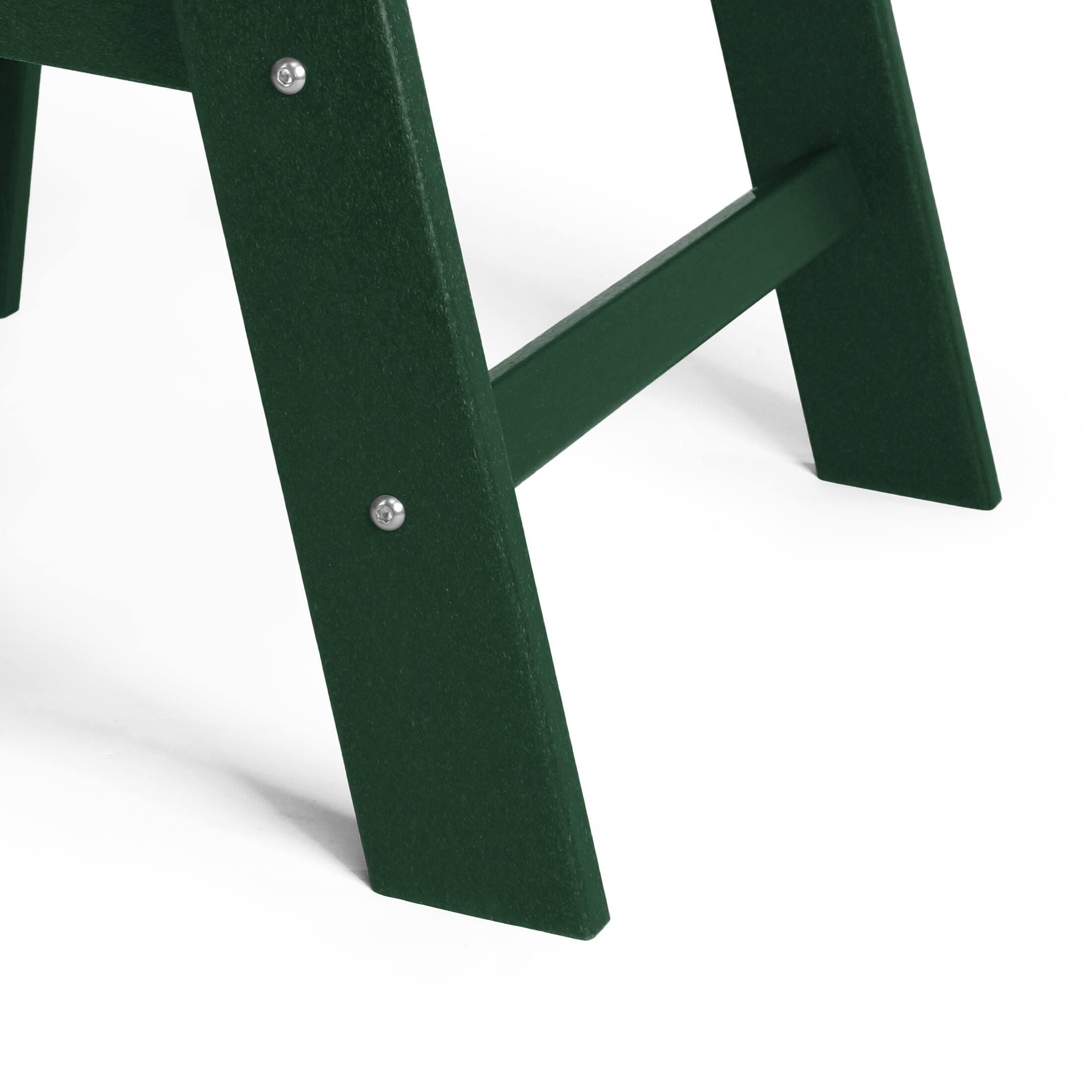 Alt View 7. WestinTrends - WestinTrends Ashore Outdoor Patio HDPE Plastic Modern Adirondack Dining Chair - Dark Green.