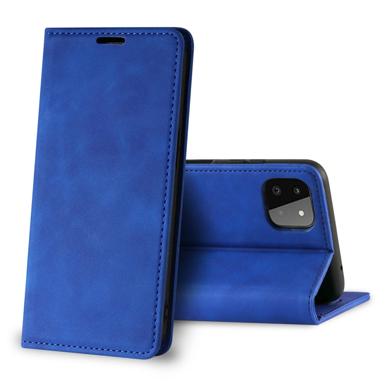 Reiko - Magnetic Wallet Leather Phone Case For Samsung Galaxy A22 5G - Blue